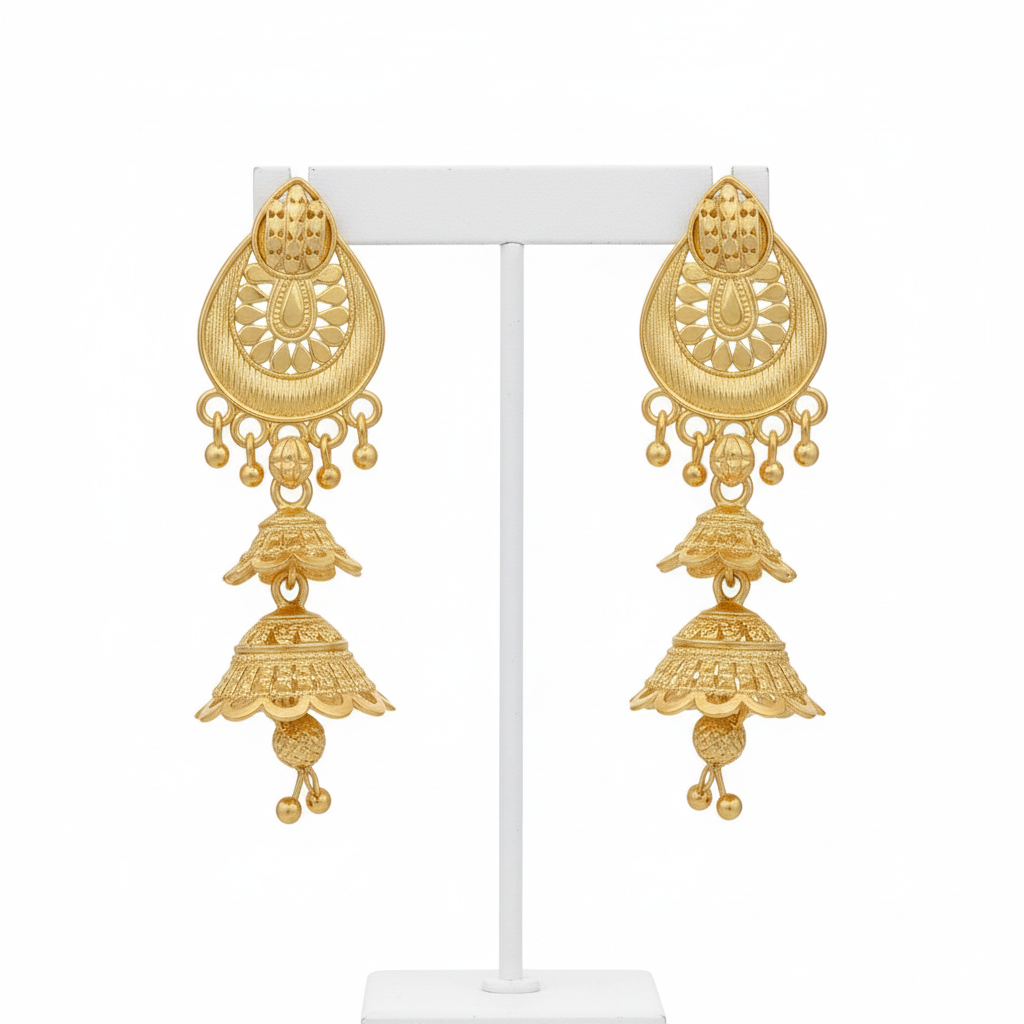 Earrings on jewelry stand