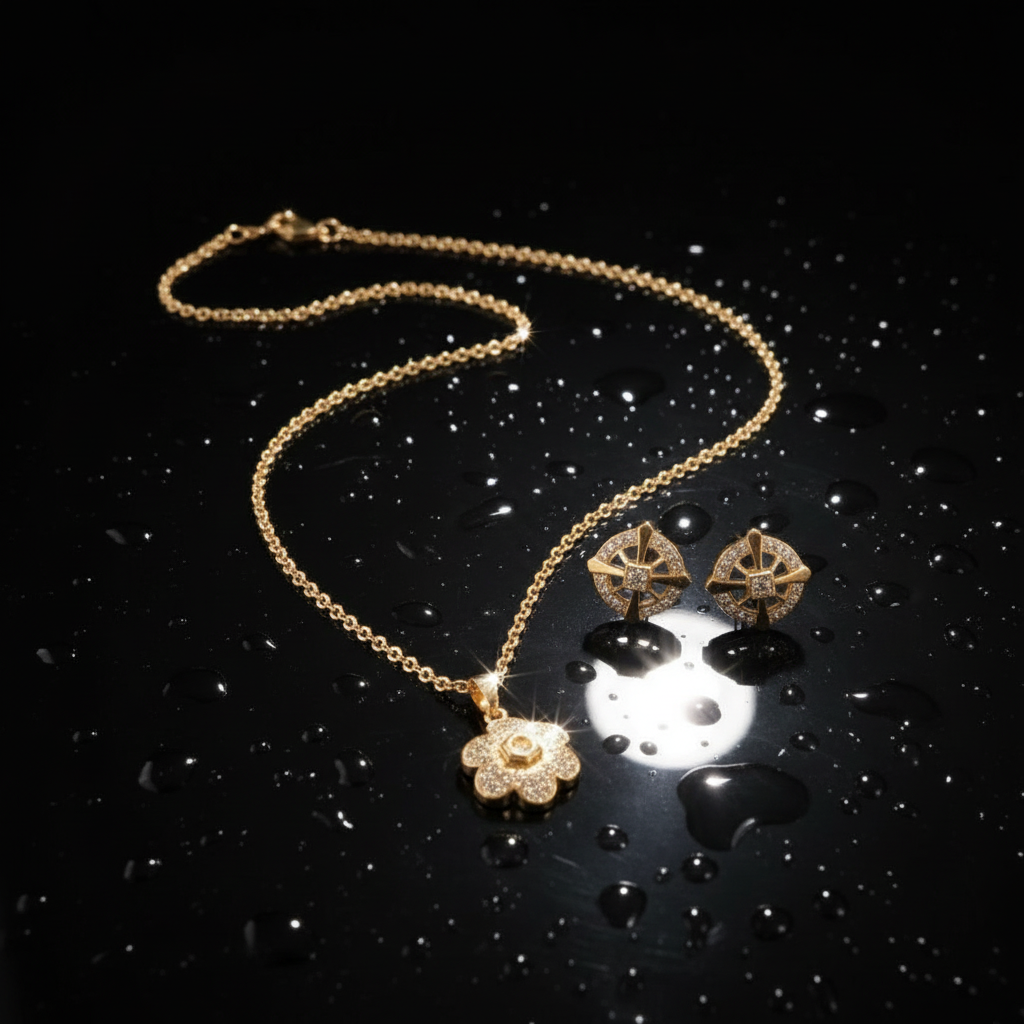 Water Reflection on Black